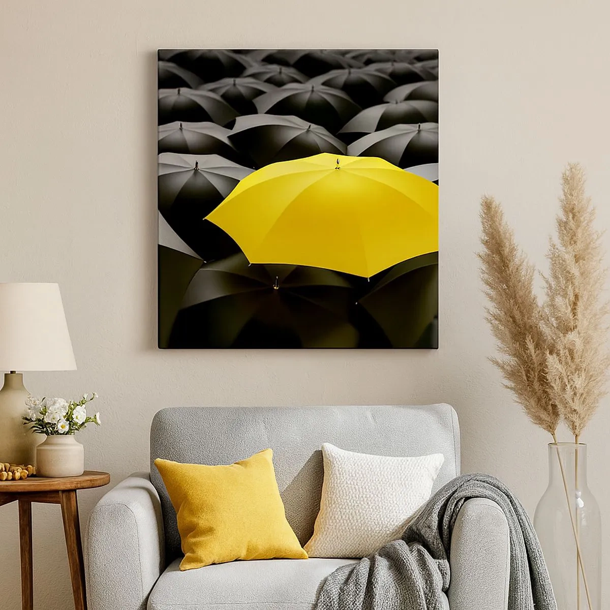 Cuadro sobre lienzo - Impresión de Imagen - Adiós a la tristeza - 30x30 cm