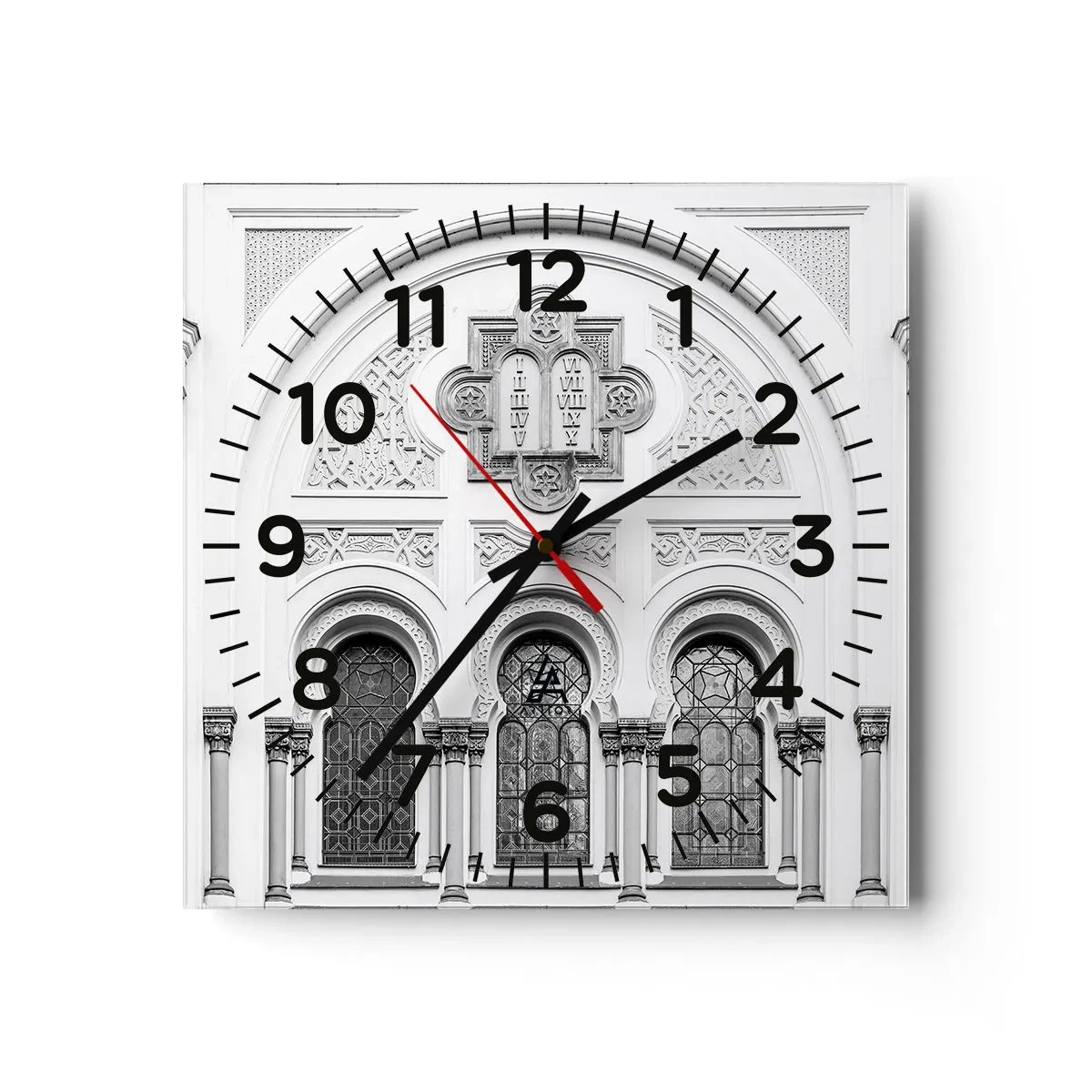 Reloj de pared - Reloj de vidrio - En la frontera de las culturas - 30x30 cm