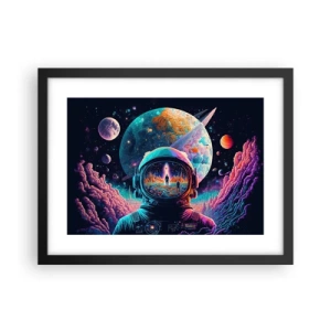 Póster en marco negro - Sueños de niño - 40x30 cm