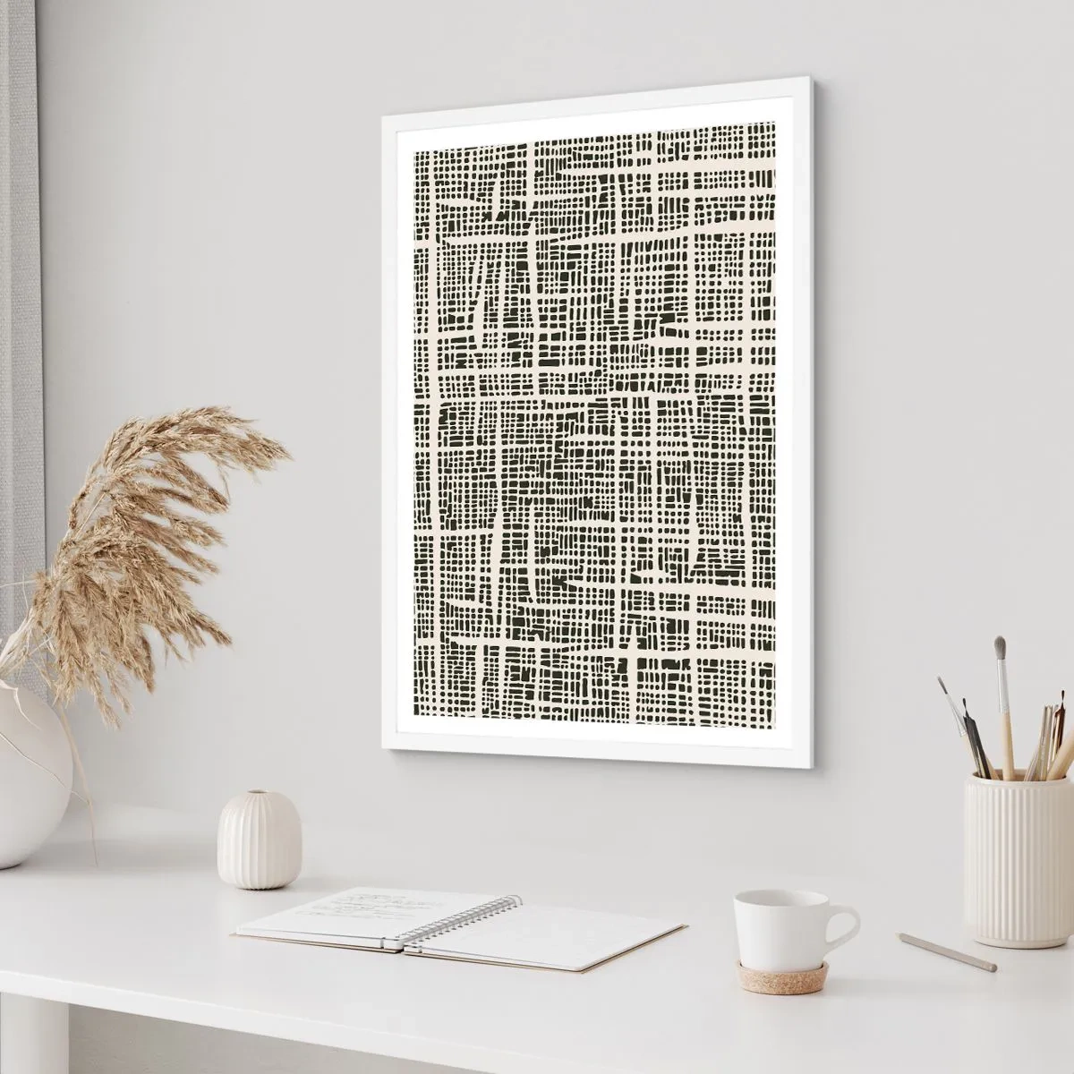 Póster en marco blanco - Composición del tejido - 40x50 cm