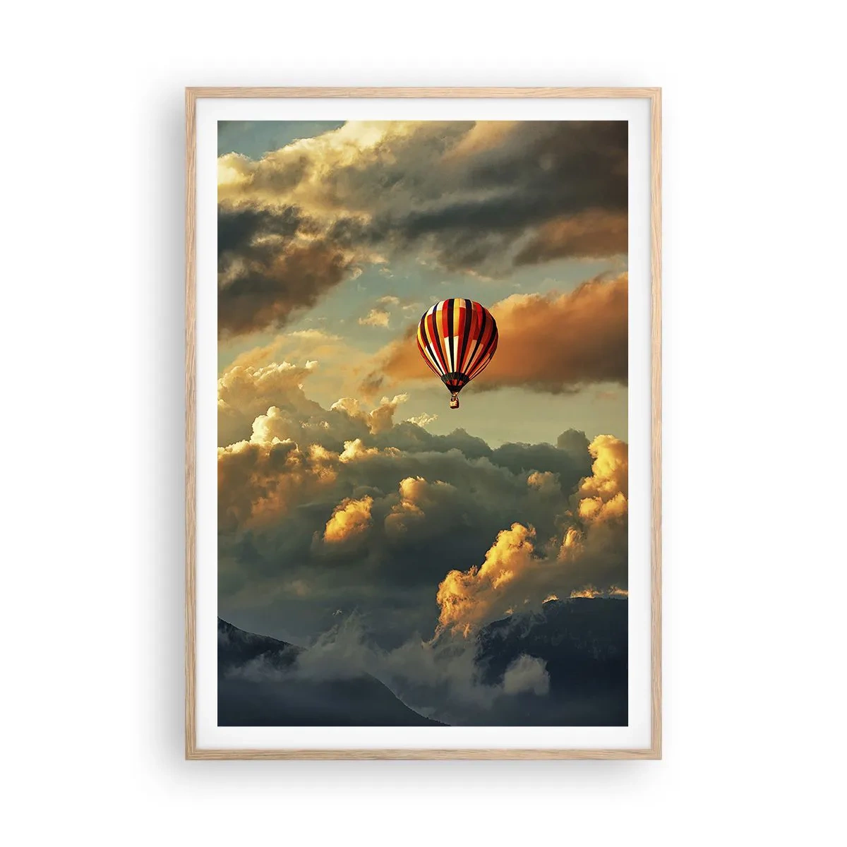 Póster en marco roble claro - Vuelo porque quiero - 70x100 cm