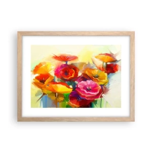 Póster en marco roble claro - No solo rojo - 40x30 cm