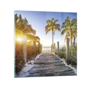 Cuadro sobre vidrio - Impresiones sobre Vidrio - Directo al paraíso - 70x70 cm