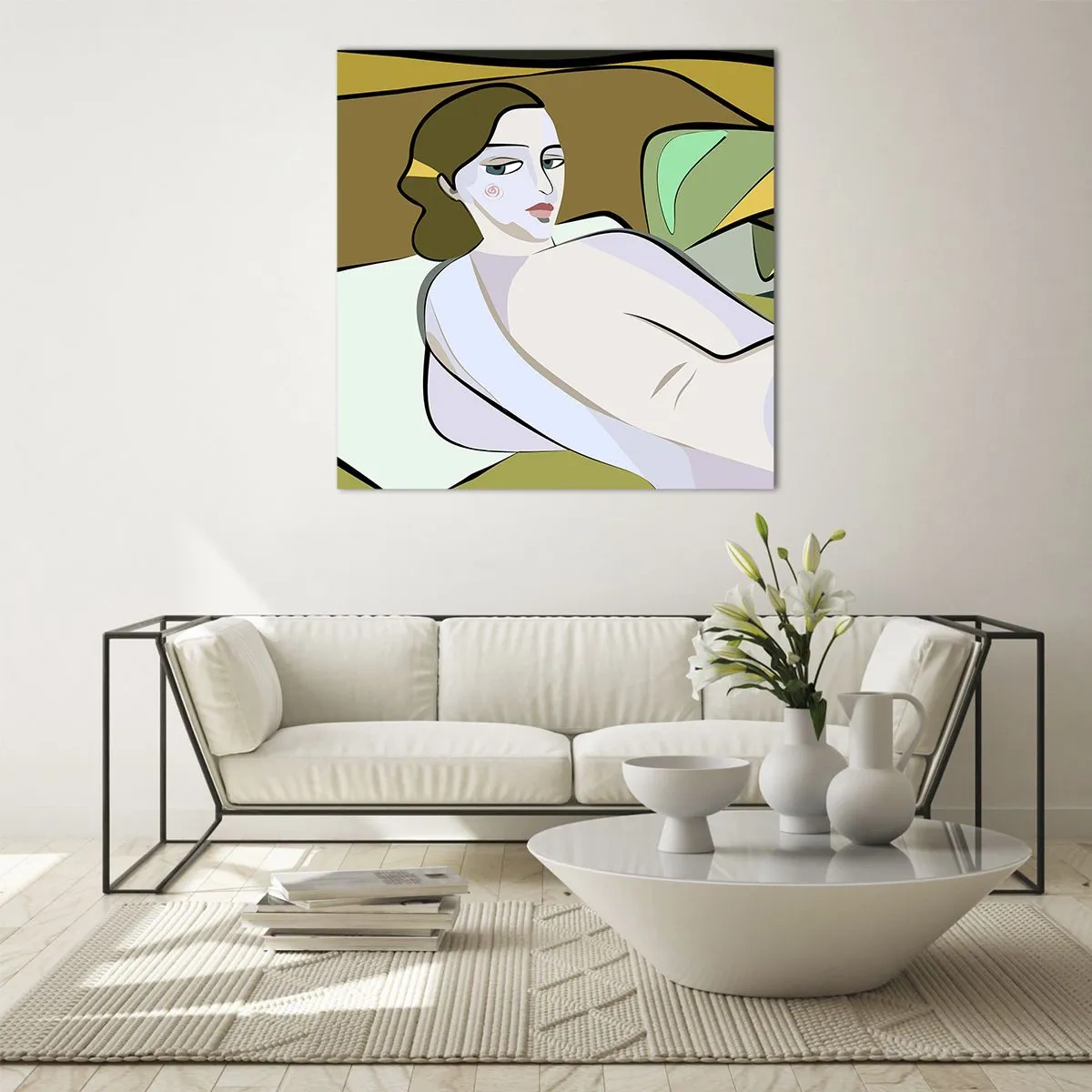 Cuadro sobre vidrio - Impresiones sobre Vidrio - Retrato íntimo - 70x70 cm