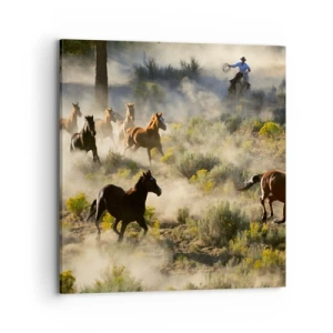 Cuadro sobre lienzo - Impresión de Imagen - Rivalidad: ¿libertad o fuerza? - 70x70 cm