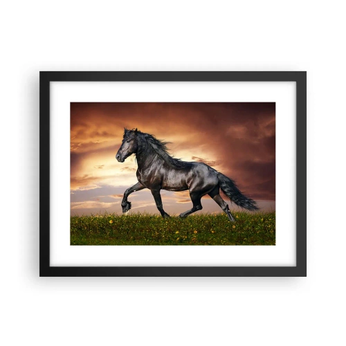 Póster en marco negro - Príncipe negro - 40x30 cm