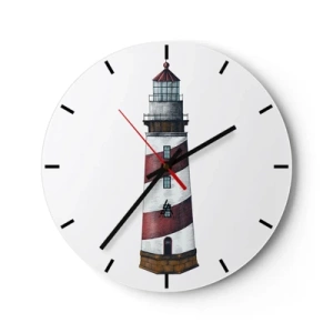Reloj de pared - Reloj de vidrio - Siempre en guardia - 40x40 cm