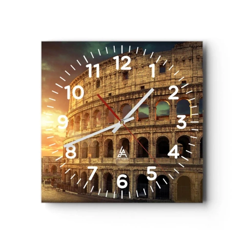 Reloj de pared - Reloj de vidrio - Una impresión colosal - 30x30 cm