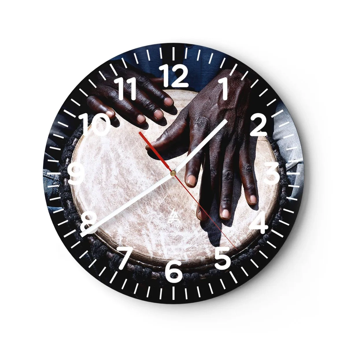 Reloj de pared - Reloj de vidrio - Vive a tu ritmo - 30x30 cm