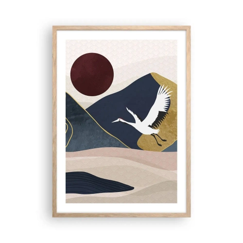 Póster en marco roble claro - Y el día ha vuelto a pasar volando - 50x70 cm