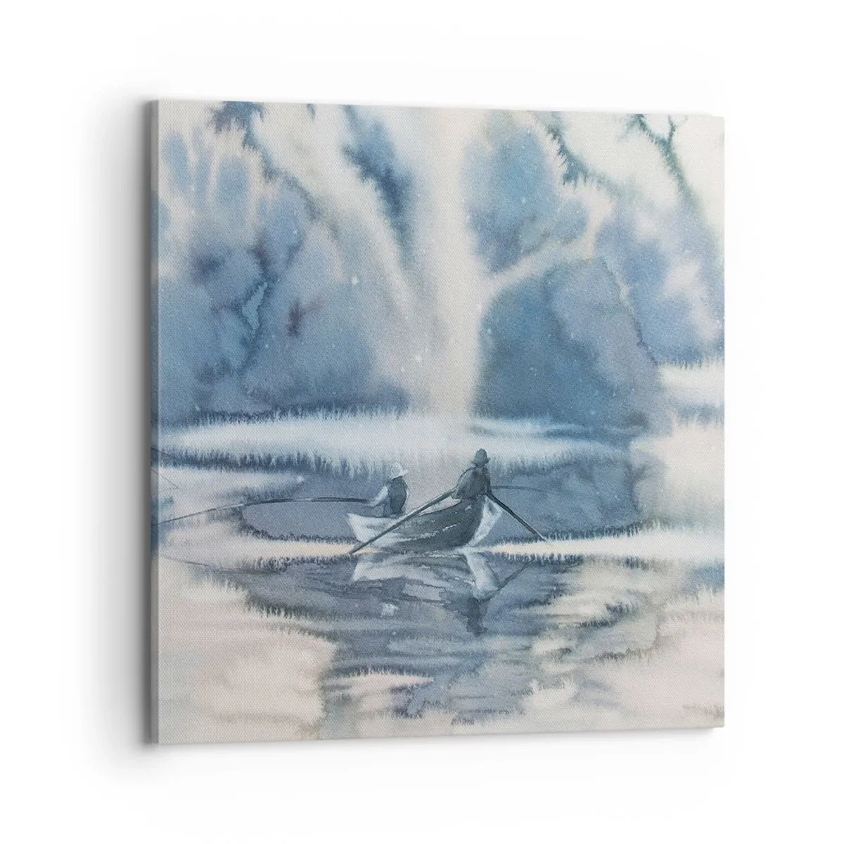 Cuadro sobre lienzo - Impresión de Imagen - Pescadores en su paraíso - 70x70 cm