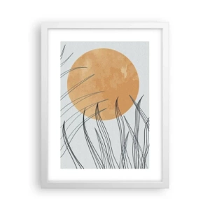Póster en marco blanco - Siempre hacia el sol - 30x40 cm
