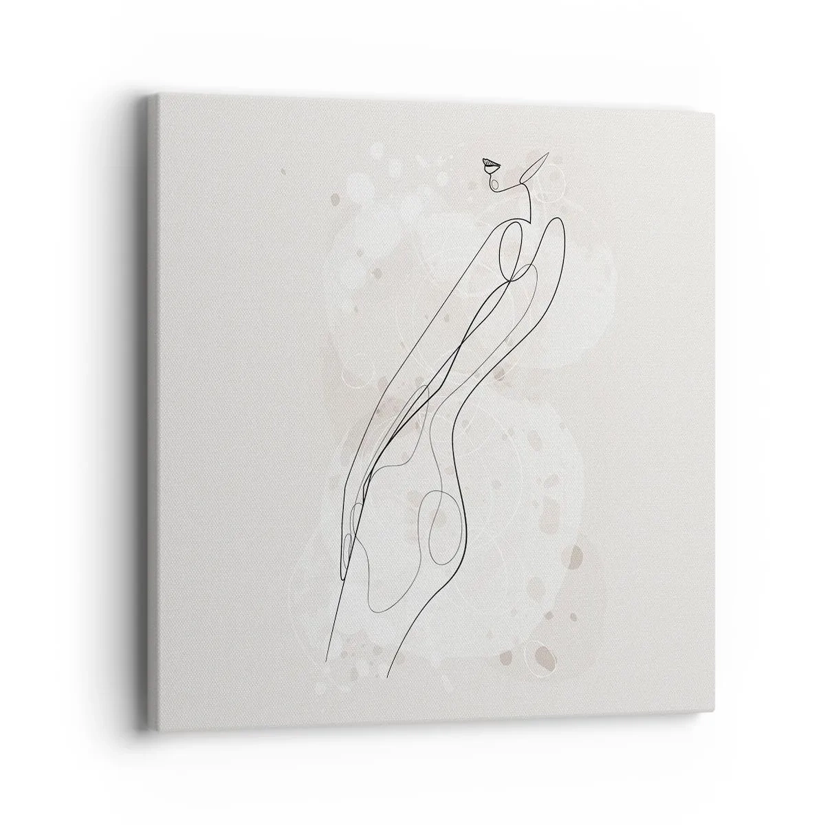 Cuadro sobre lienzo - Impresión de Imagen - Una mirada no dice nada y al mismo tiempo lo dice todo - 40x40 cm