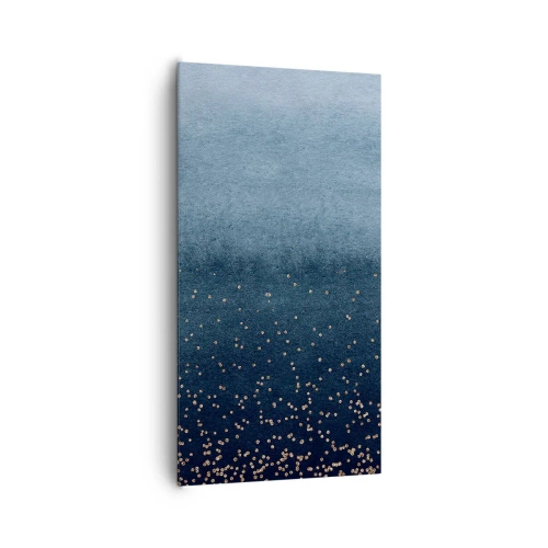 Cuadro sobre lienzo - Impresión de Imagen - Composición - fases azules - 65x120 cm