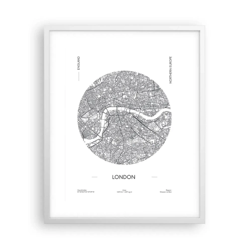 Póster en marco blanco - Anatomía de Londres - 40x50 cm
