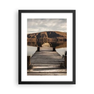 Póster en marco negro - Un paisaje en silencio - 30x40 cm