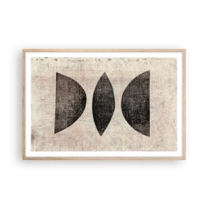 Póster en marco roble claro - Abstracción étnica - 91x61 cm