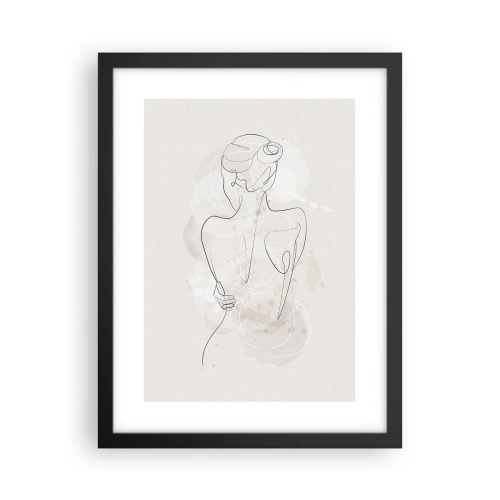 Póster en marco negro - Como un cuerpo sensible - 30x40 cm