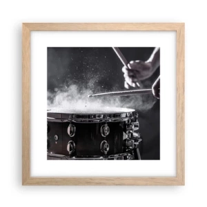 Póster en marco roble claro - El pulso de la música - 30x30 cm