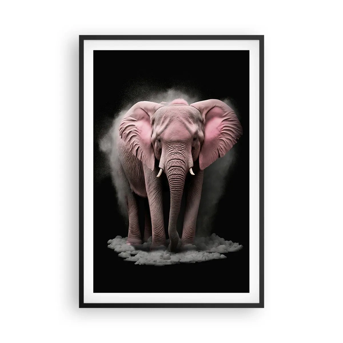 Póster en marco negro - El rey rosado de oriente - 61x91 cm