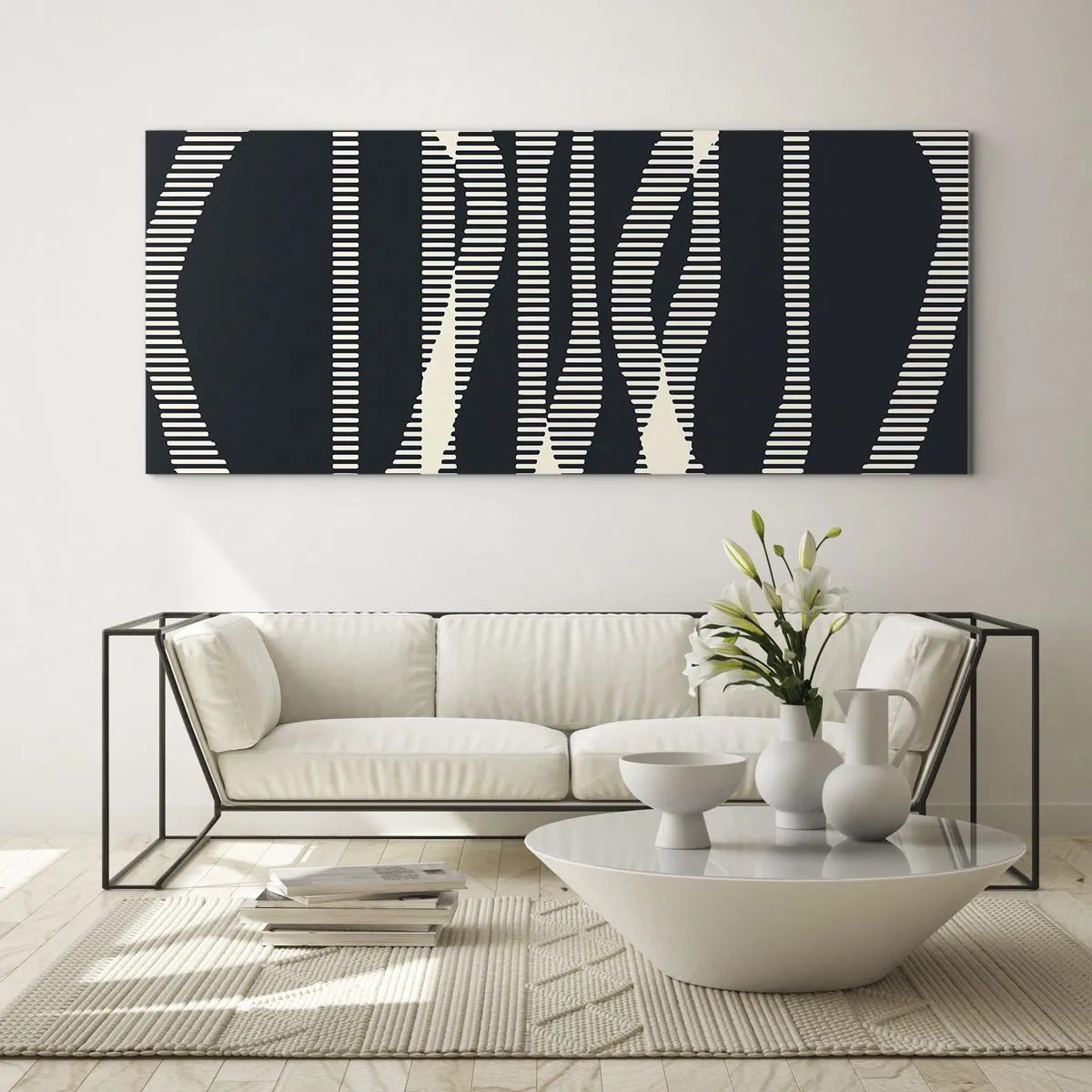 Cuadro sobre vidrio - Impresiones sobre Vidrio - Un intento de romper la oscuridad - 100x40 cm