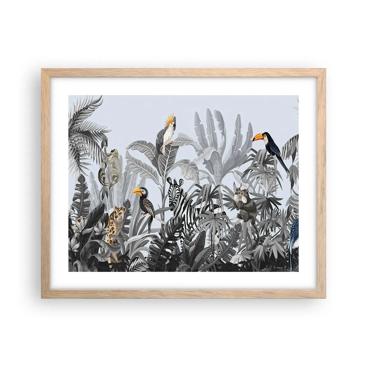 Póster en marco roble claro - Un cuento de hadas africano - 50x40 cm