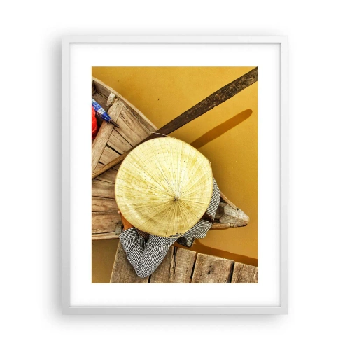 Póster en marco blanco - La vida en el río amarillo - 40x50 cm