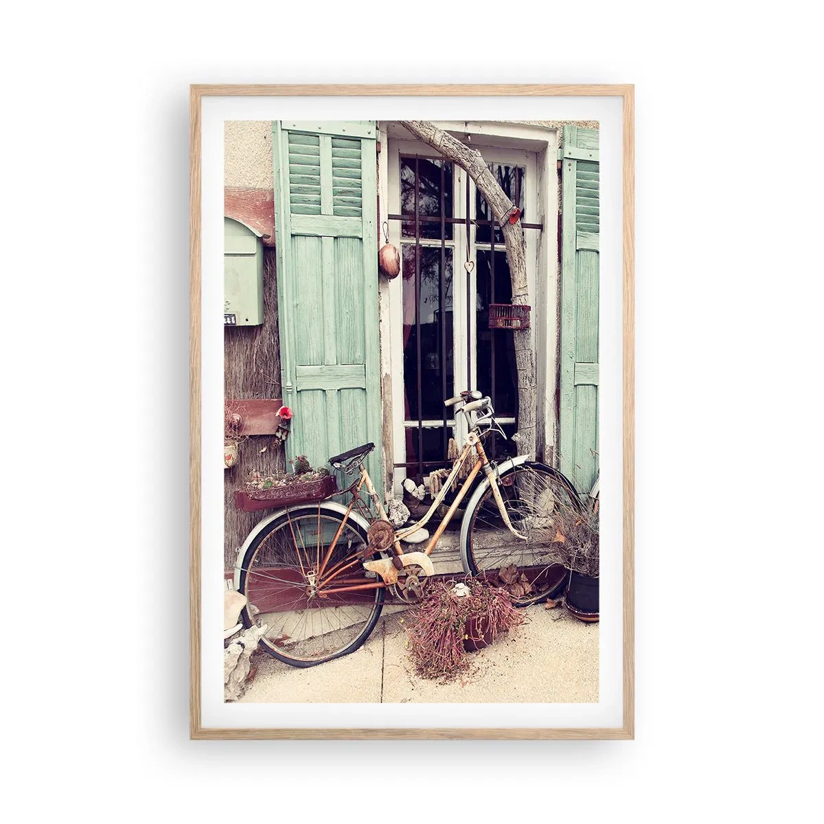 Póster en marco roble claro - La vida rural - 61x91 cm