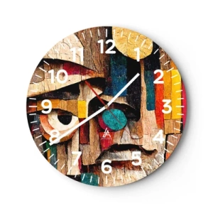 Reloj de pared - Reloj de vidrio - Te veo... - 30x30 cm