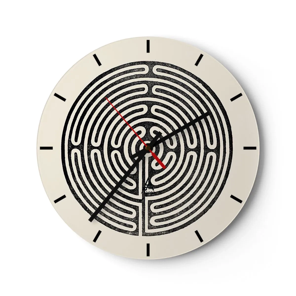 Reloj de pared - Reloj de vidrio - Orden misterioso - 40x40 cm