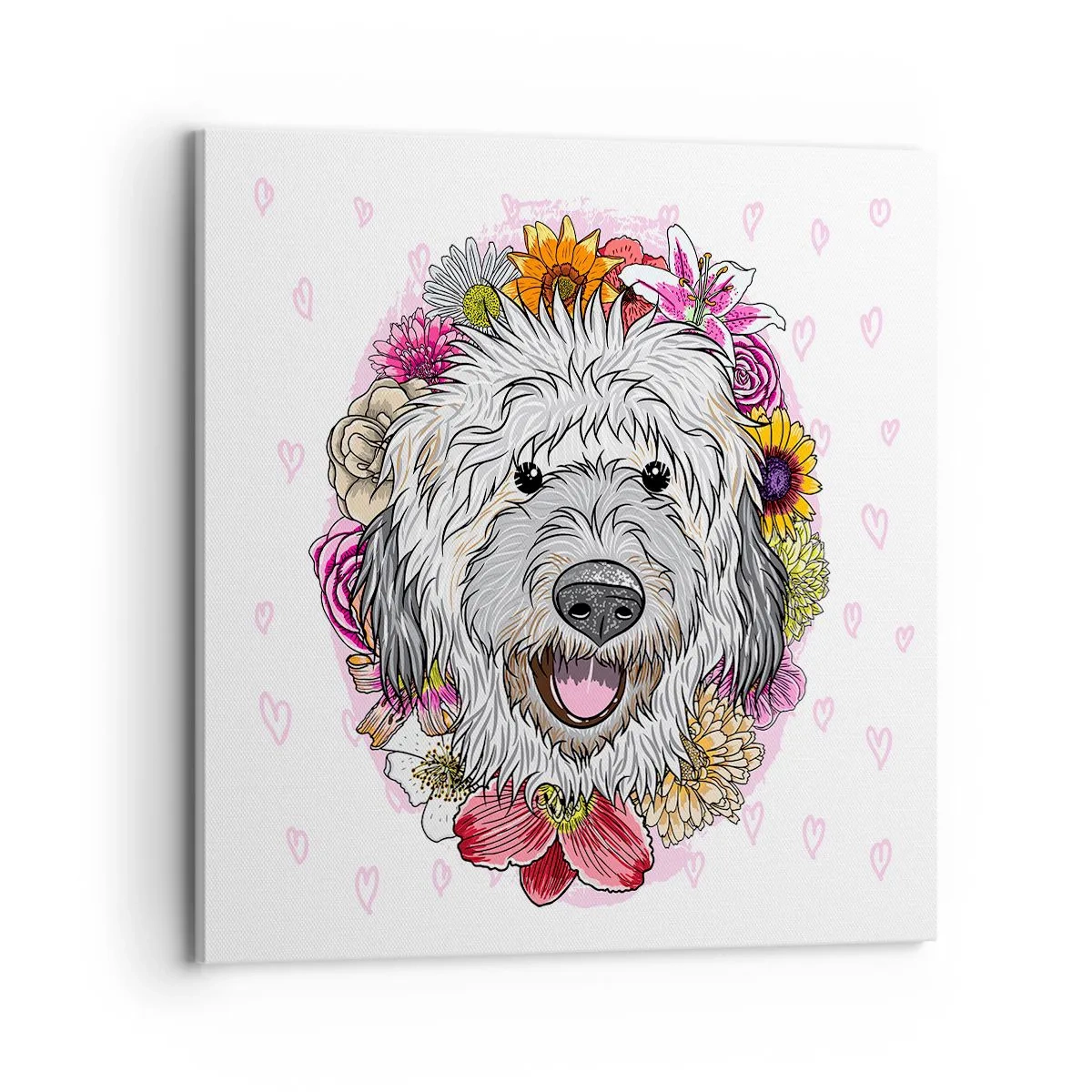 Cuadro sobre lienzo - Impresión de Imagen - Alegría de cachorro - 70x70 cm