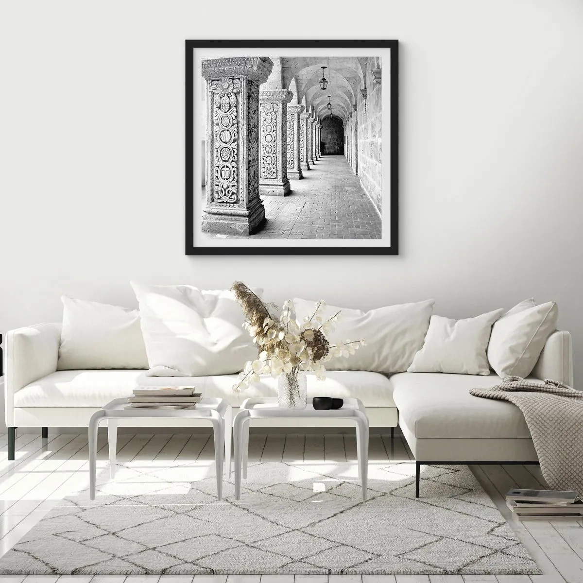 Póster en marco negro - ¿Y adónde nos llevará...? - 60x60 cm