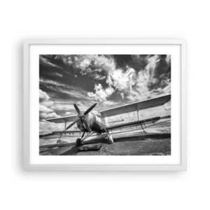 Póster en marco blanco - No puedo esperar - 50x40 cm