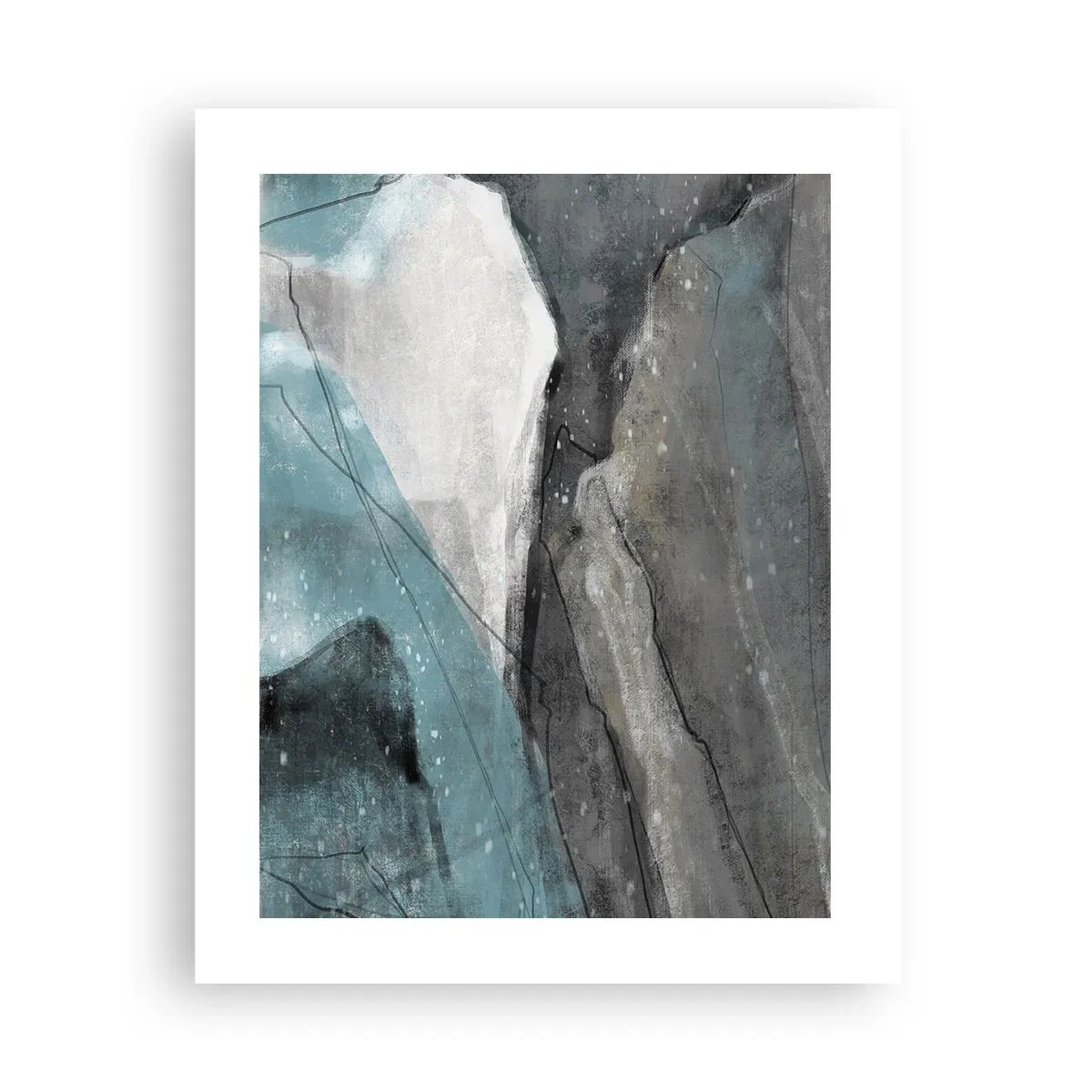 Póster - Abstracción: rocas y hielo - 40x50 cm