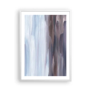 Póster en marco blanco - Elementos: agua - 50x70 cm
