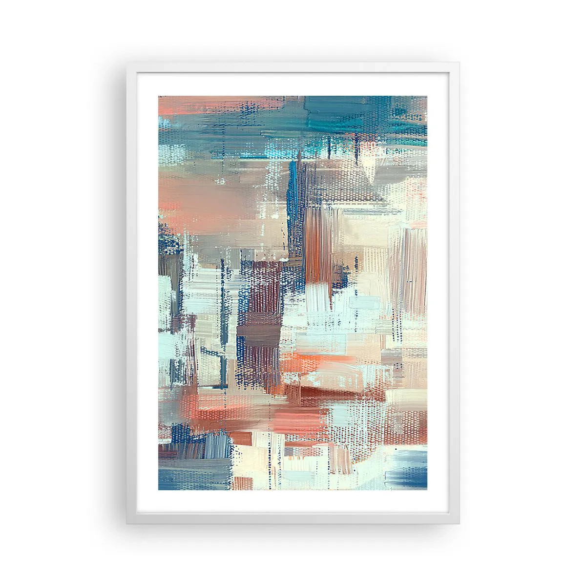 Póster en marco blanco - Alcanzando la luz - 50x70 cm