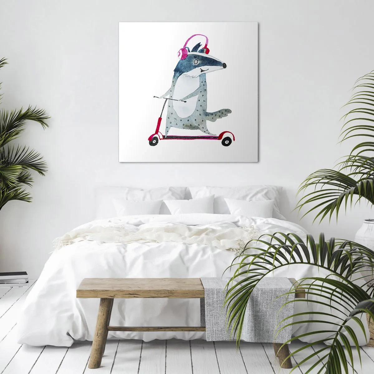 Cuadro sobre lienzo - Impresión de Imagen - Alegrías de tejón - 70x70 cm