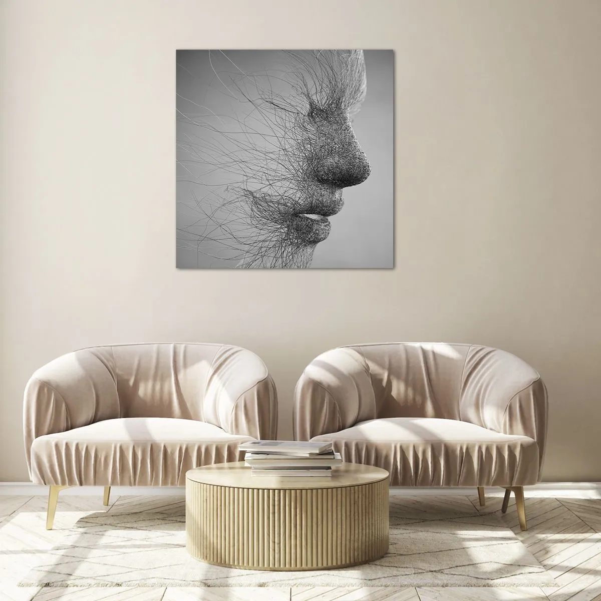 Cuadro sobre vidrio - Impresiones sobre Vidrio - Espíritu del viento - 60x60 cm