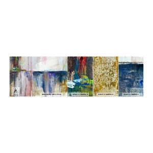 Muestra de fotomural autoadhesivo Deluxe Sticker - Impresiones y asociaciones de colores - Abstracción, Pedazo, Cuadro - 100x30 cm