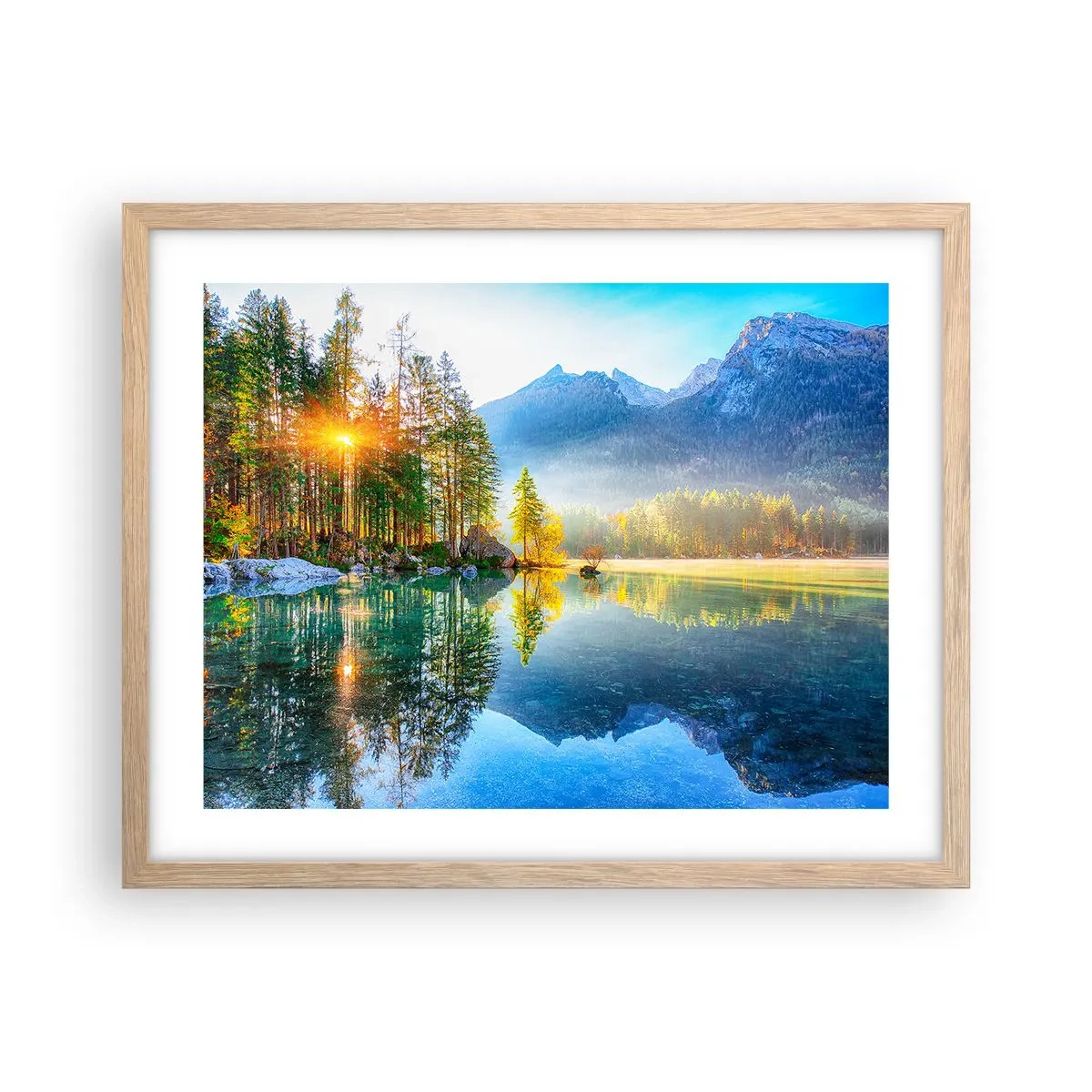 Póster en marco roble claro - Majestuosidad y dulzura - 50x40 cm