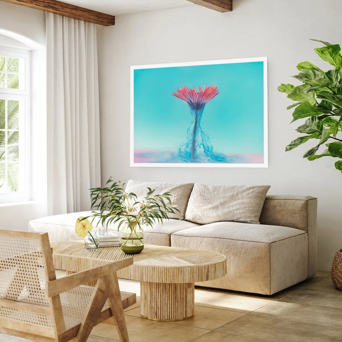 Póster - En un abrazo vigorizante - 70x50 cm