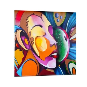 Cuadro sobre vidrio - Impresiones sobre Vidrio - Toque de color - 30x30 cm