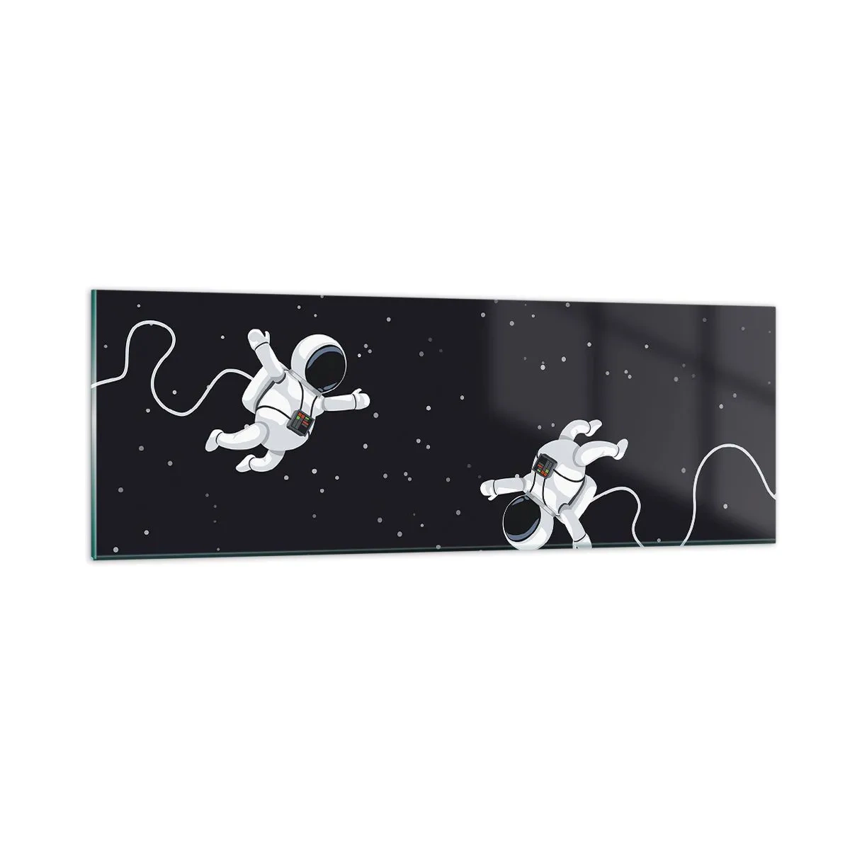 Cuadro sobre vidrio - Impresiones sobre Vidrio - Danza cósmica - 90x30 cm
