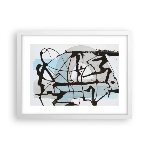 Póster en marco blanco - Azul a pesar de todo - 40x30 cm