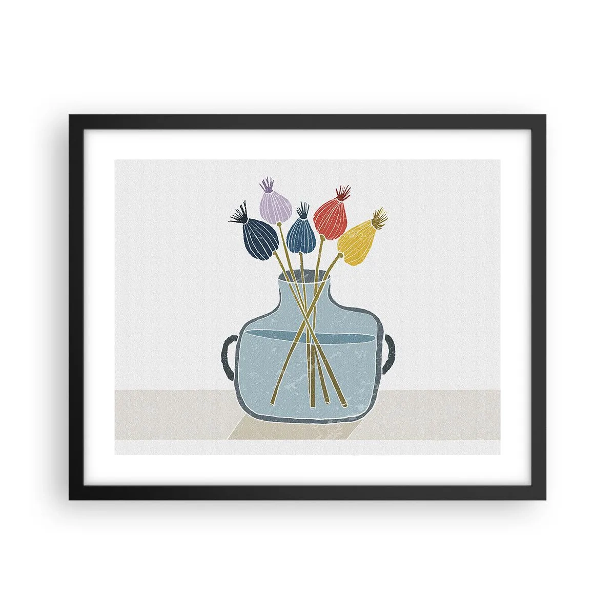 Póster en marco negro - Como una semilla de amapola - 50x40 cm