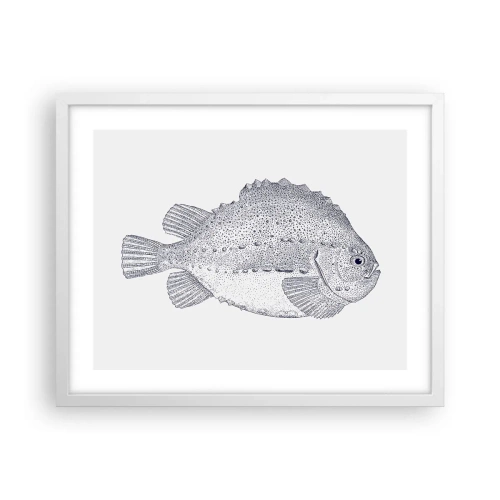 Póster en marco blanco - Para el álbum del naturalista - 50x40 cm