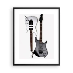 Póster en marco negro - Armonía de formas - 40x50 cm