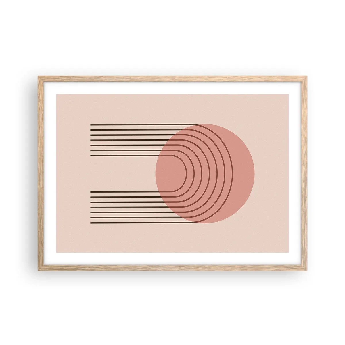 Póster en marco roble claro - Atracción irresistible - 70x50 cm