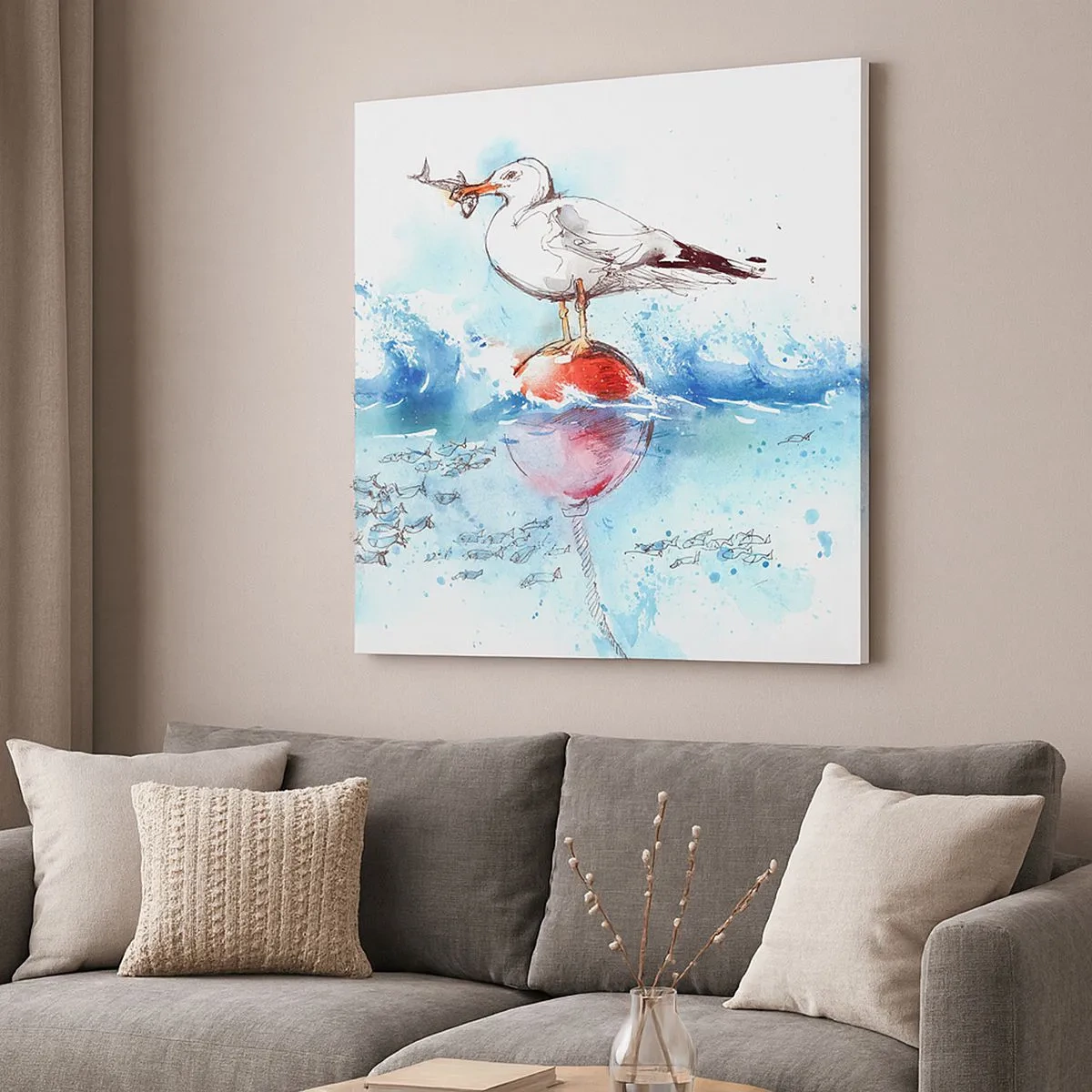 Cuadro sobre lienzo - Impresión de Imagen - Una captura exitosa - 30x30 cm