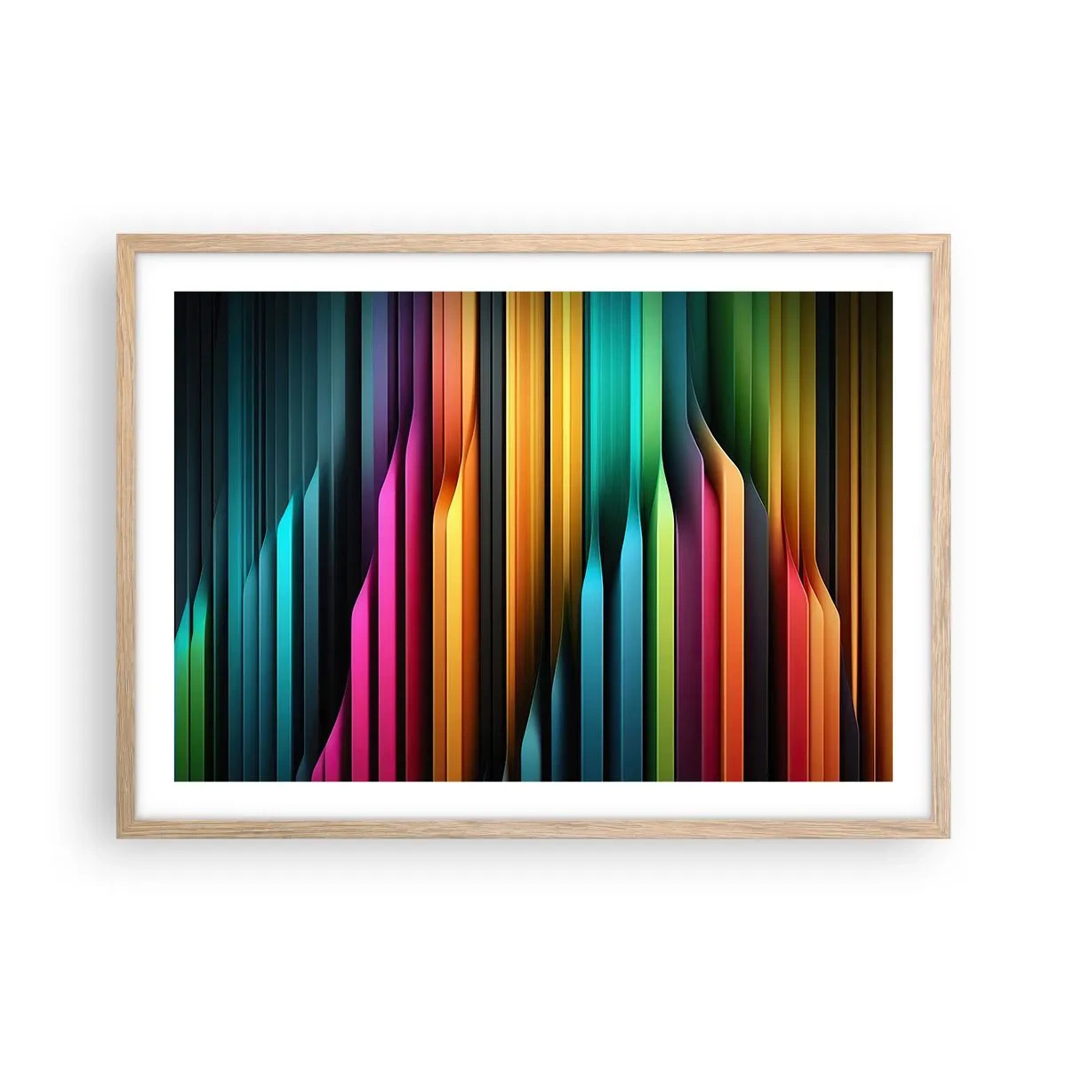 Póster en marco roble claro - Órgano luminoso - 70x50 cm